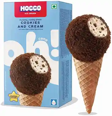 Hocco Cookies & Cream Ice Cream Cone